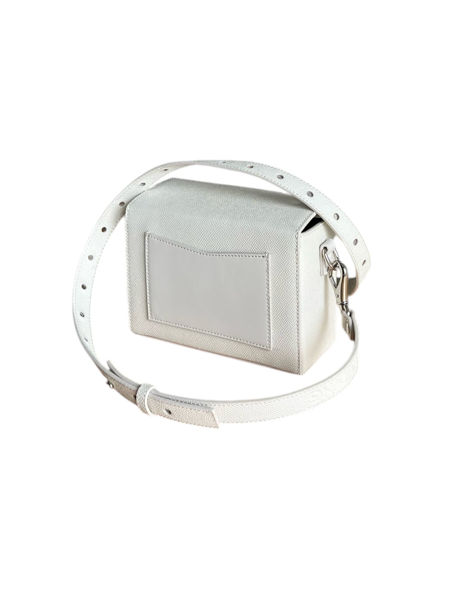Dirty White Leather Box Bag