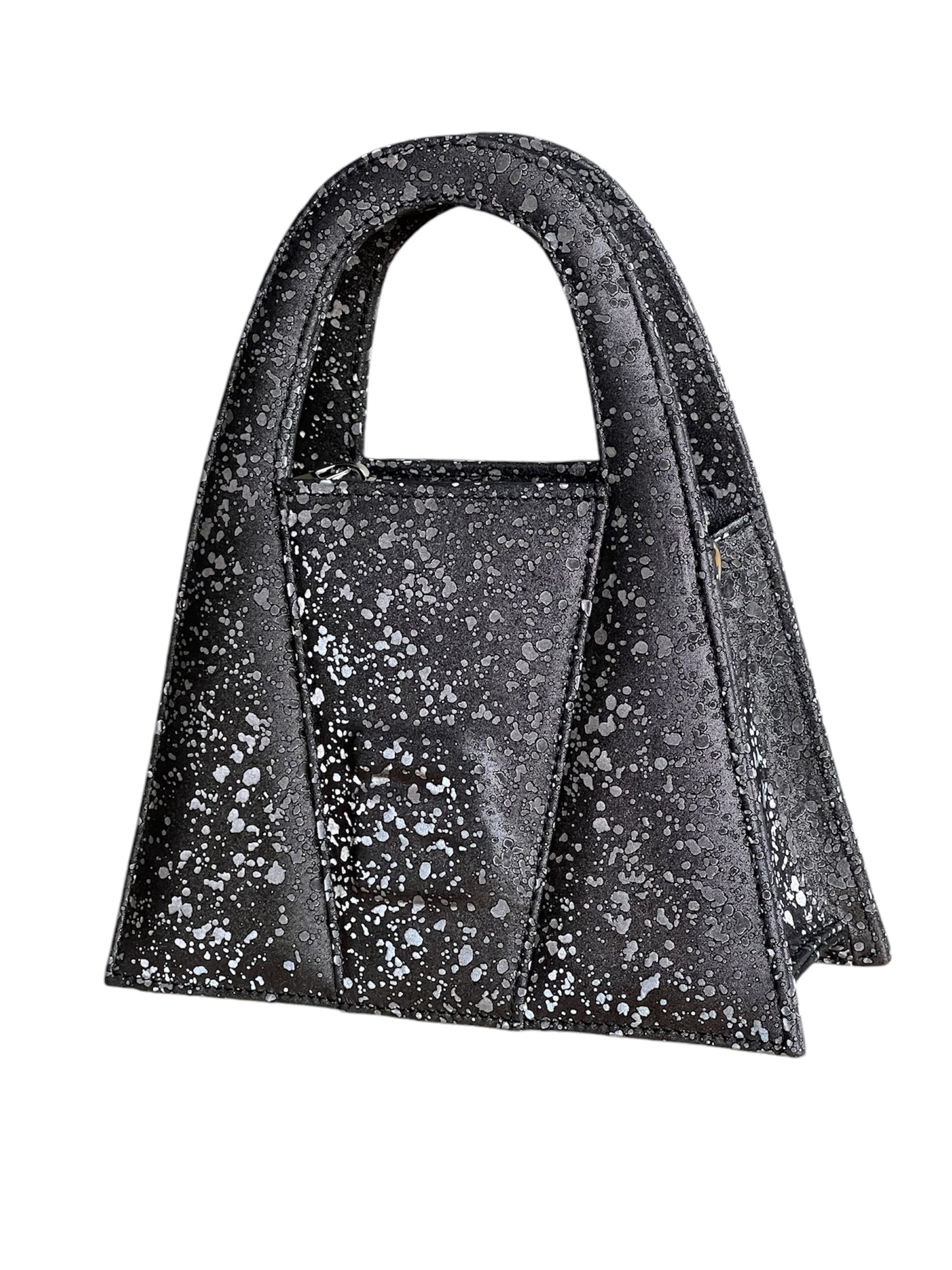 Matte Black Leather With Shiny Particles Minnie Lock Bag LIMITED EDITION