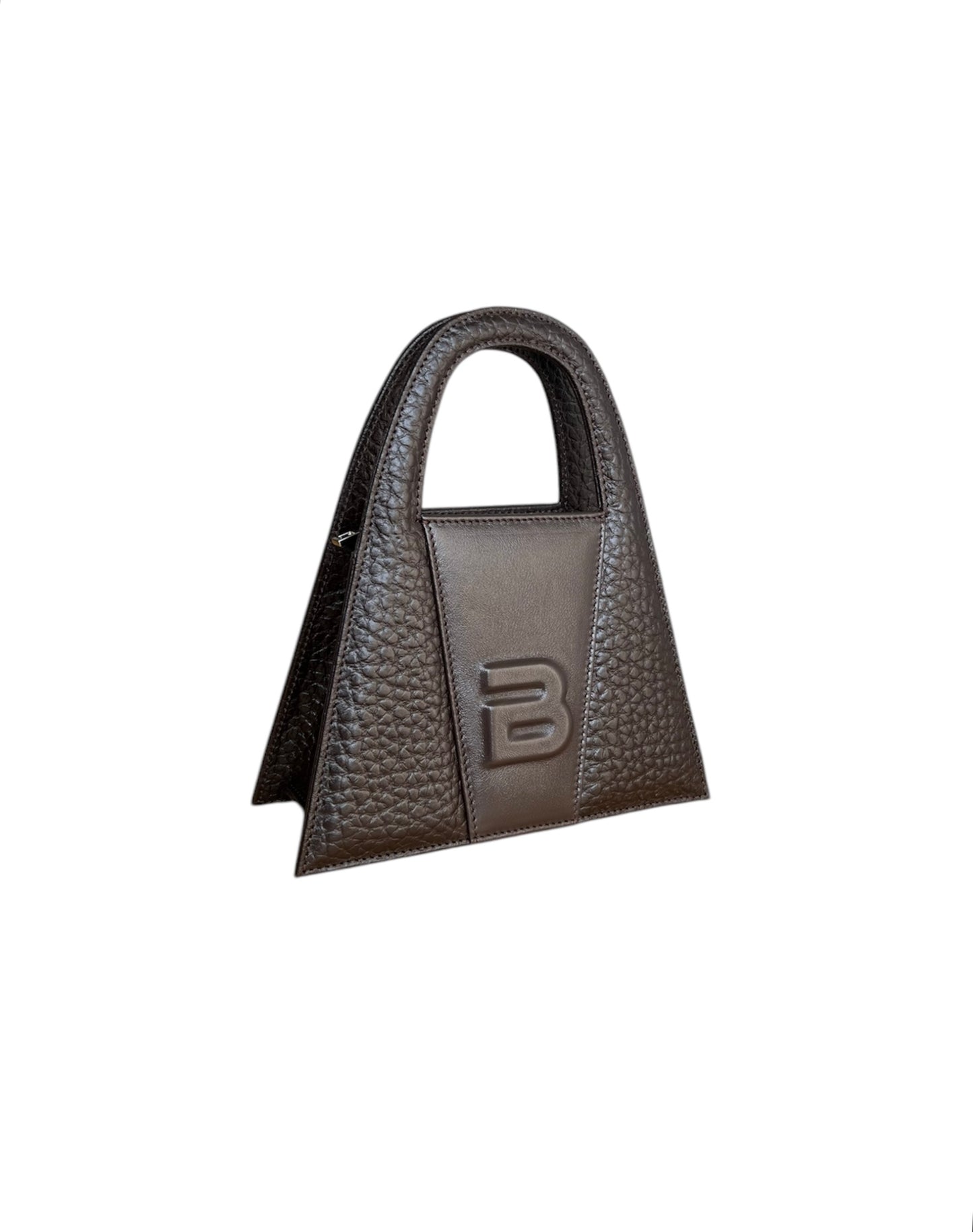 Dark Chocolate Brown Leather Minnie Lock Bag