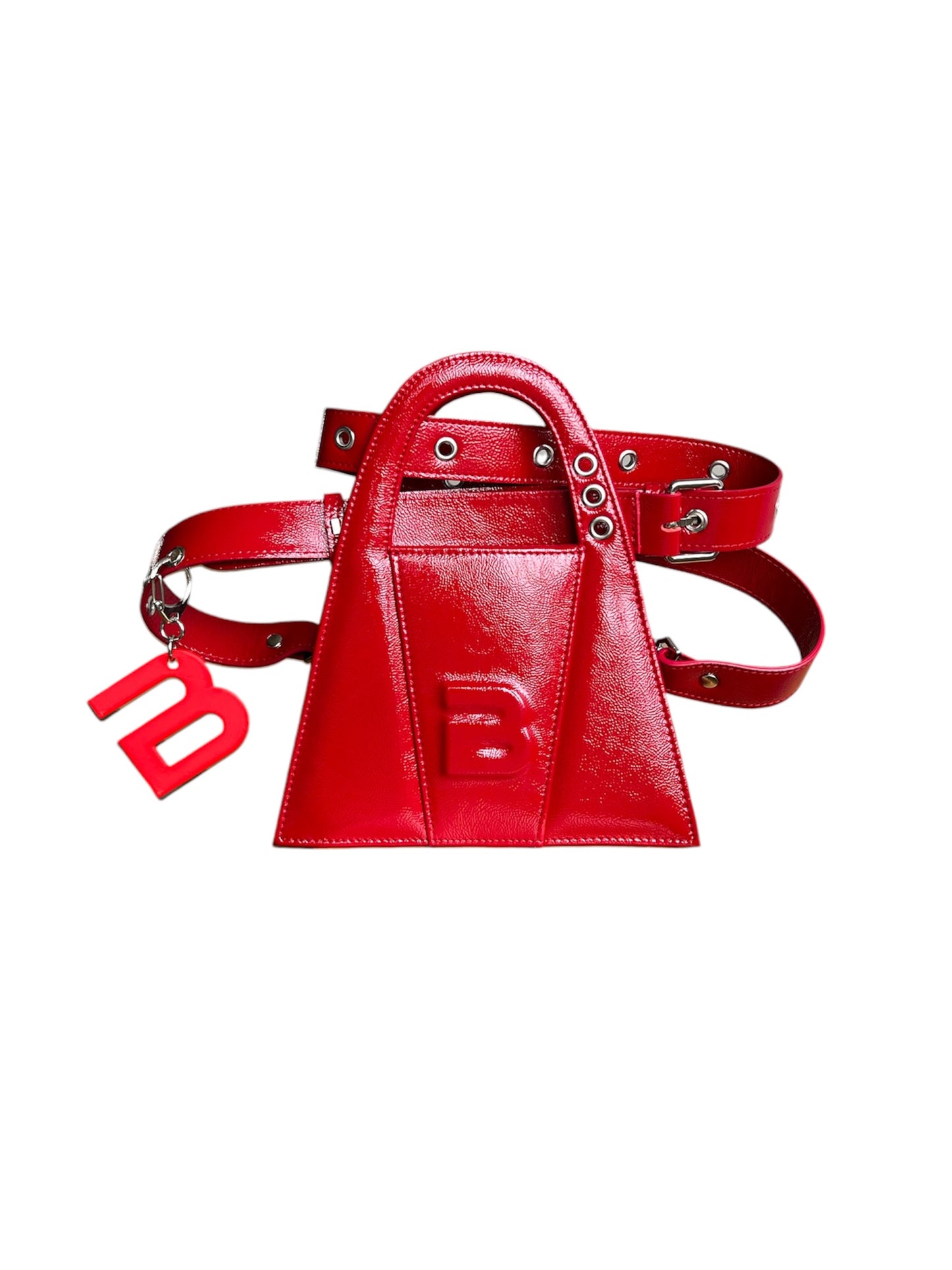 Red Patent Leather Minnie Lock Bag LIMITED EDITION