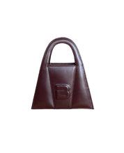 Load image into Gallery viewer, Dark Chocolate Brown Leather Minnie Lock Bag

