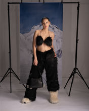 Load image into Gallery viewer, Unisex Black Faux Fur Pants
