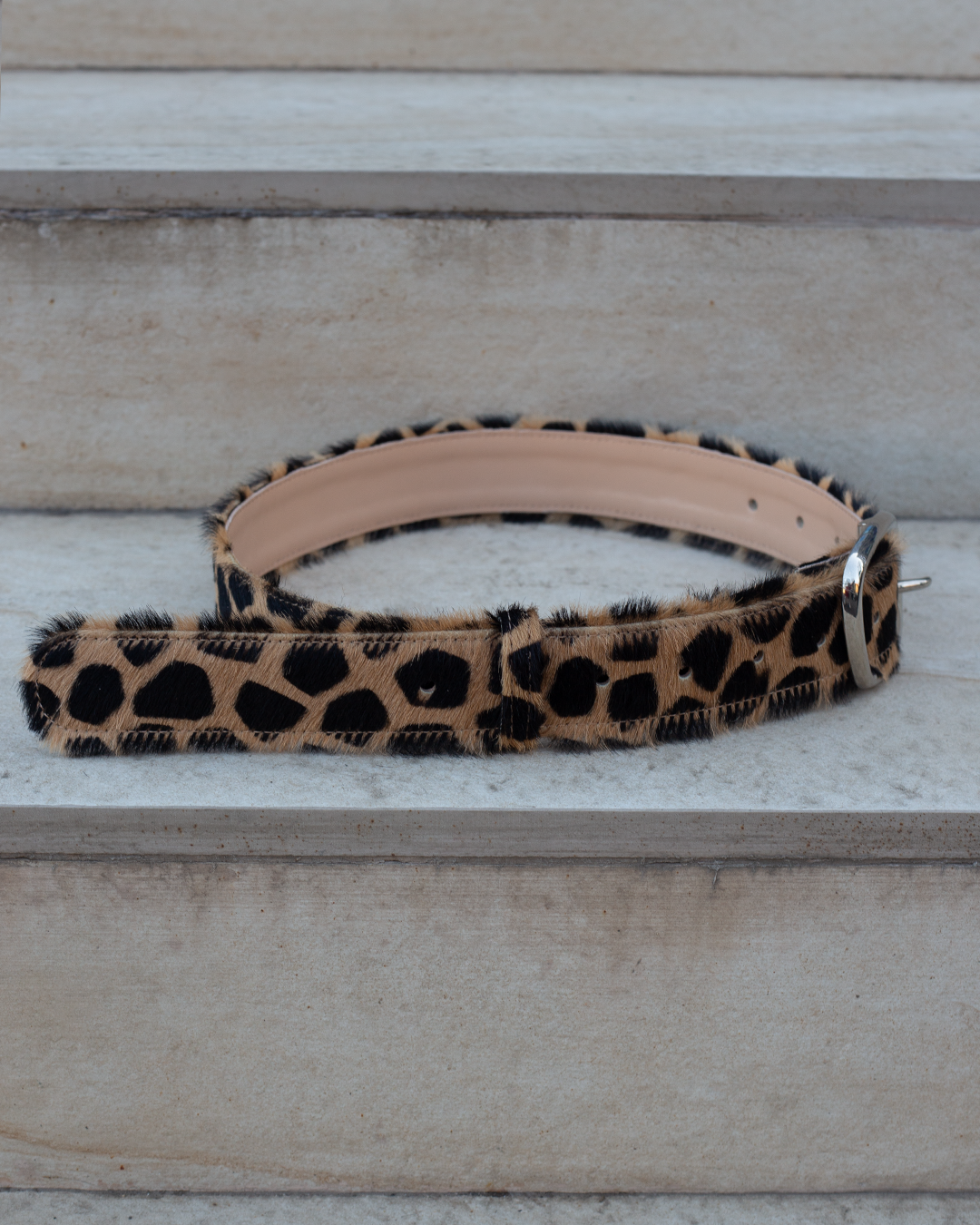 Animal Print Pony Leather Belt