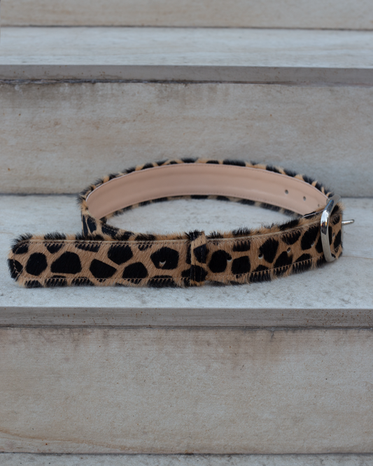 Animal Print Pony Leather Belt