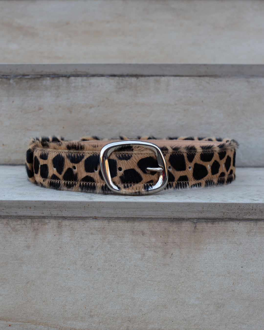 Animal Print Pony Leather Belt