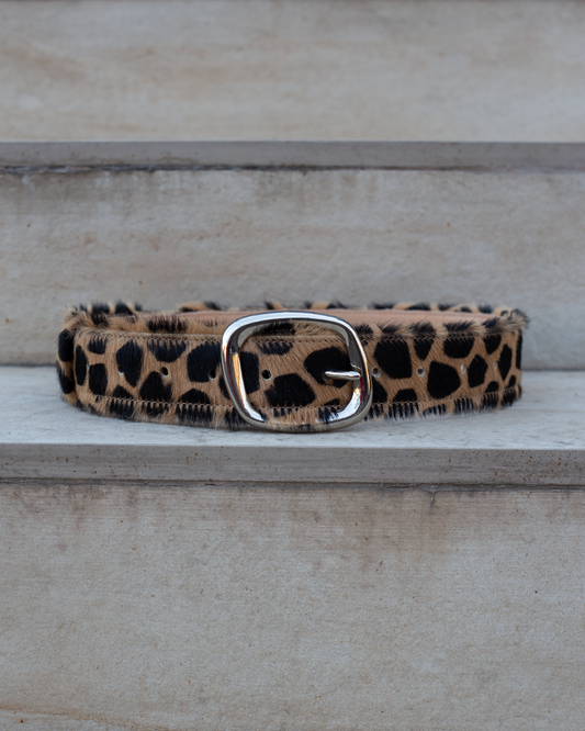 Animal Print Pony Leather Belt