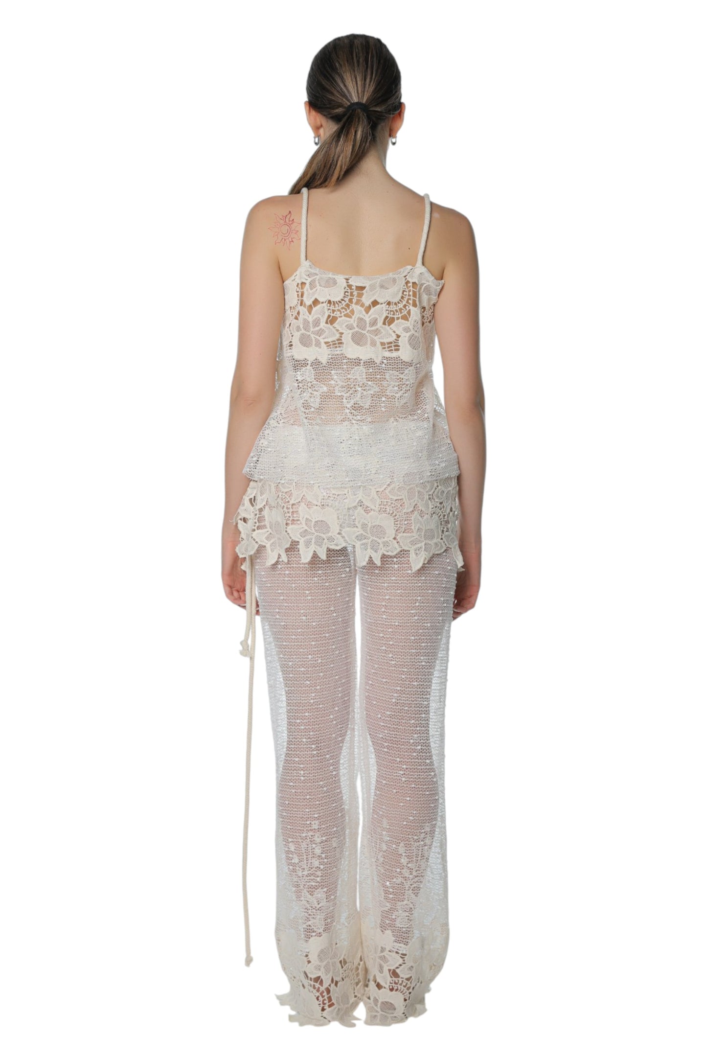 Angel Off White Cotton Deux Piece