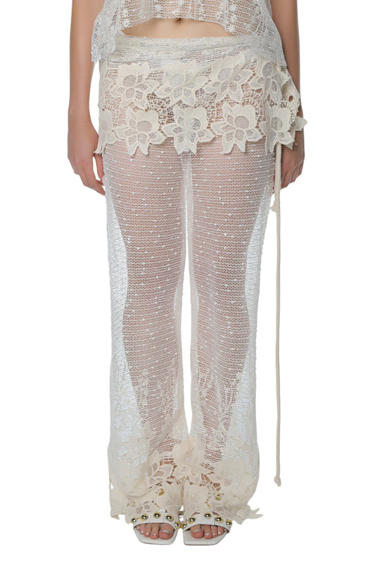 Angel Off White Cotton Pants