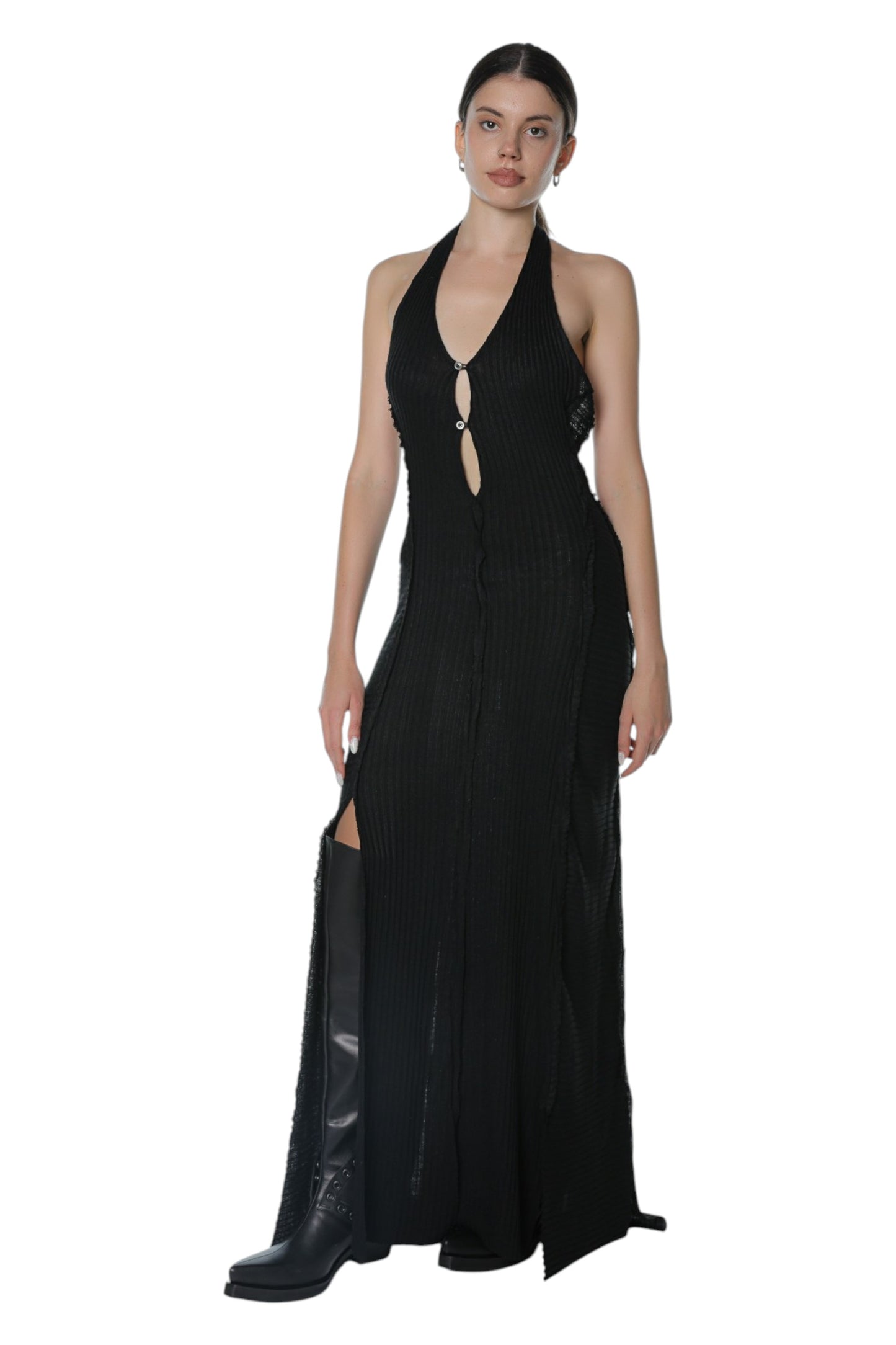Barning Black Rib Dress
