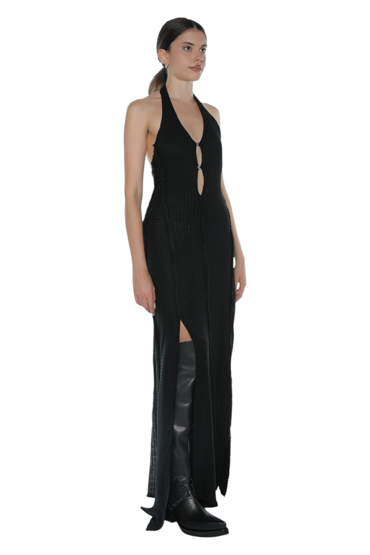 Barning Black Rib Dress