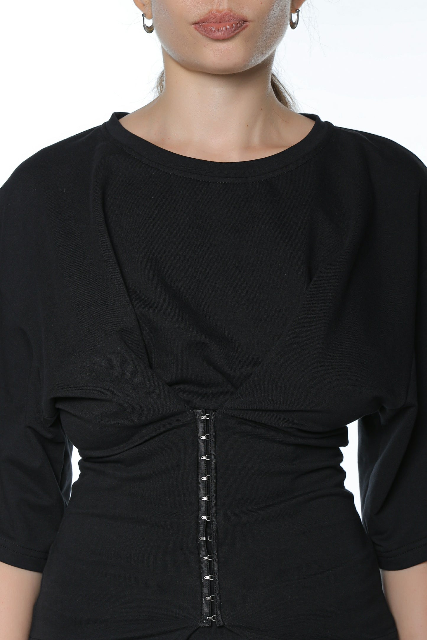 Barning Corseted Tshirt On Black
