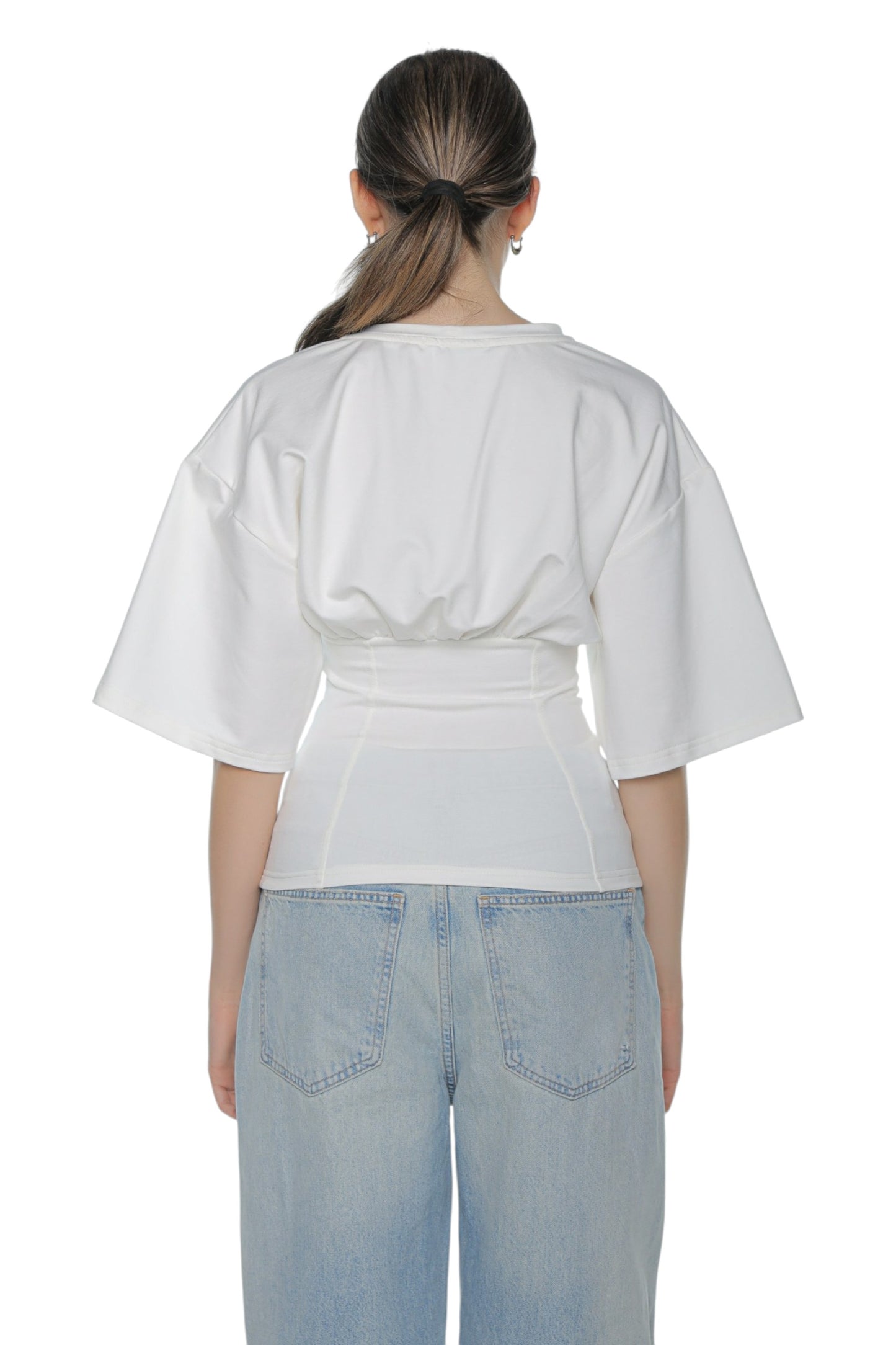 Barning Corseted T-Shirt In Off White