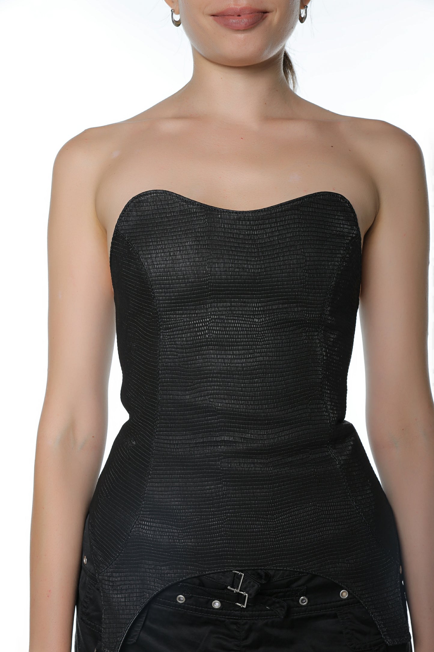 Barning Double-Faced Ighuana&Black Leather Corset