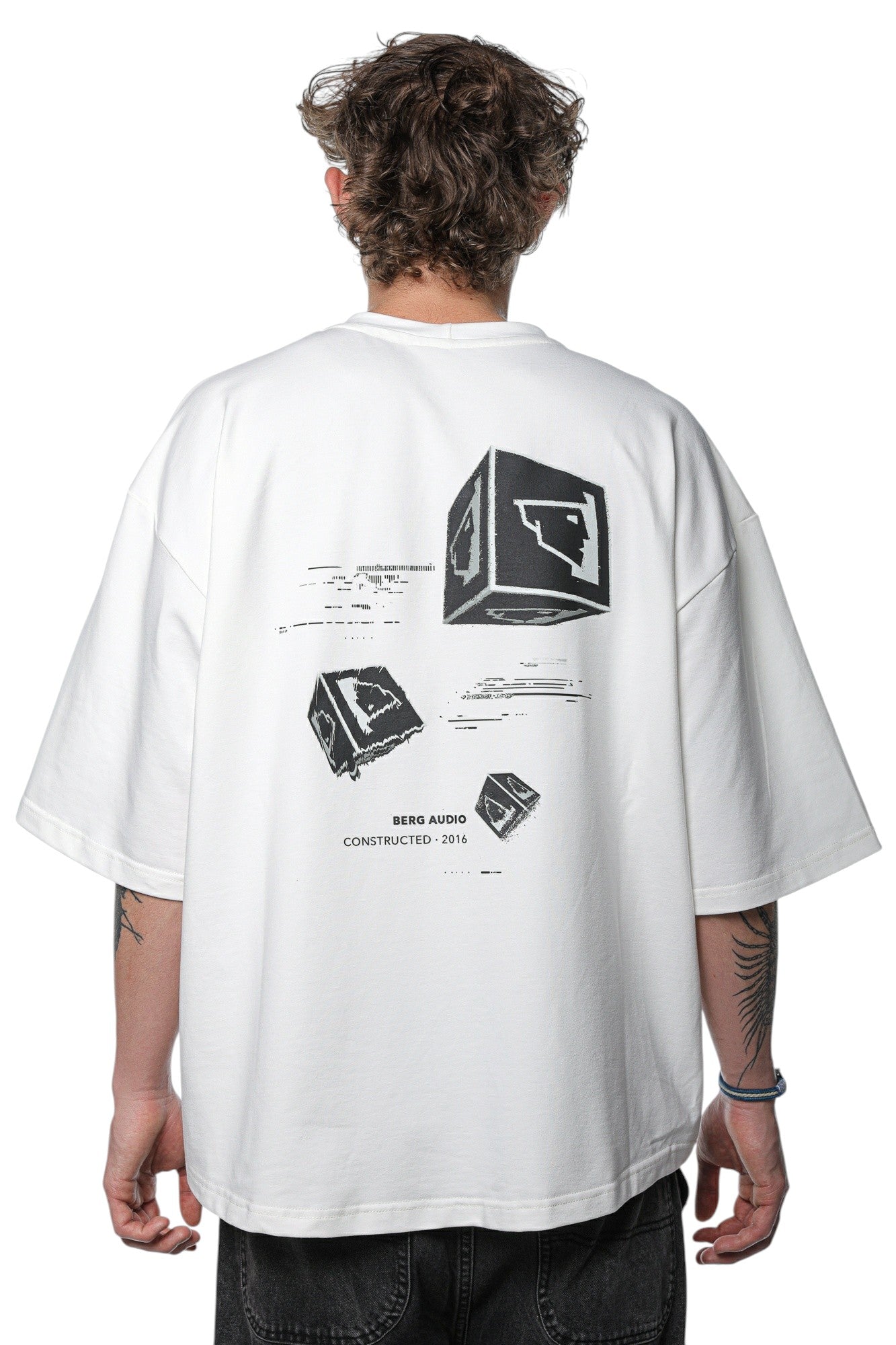 Berg Audio Box Logo  UNISEX Off White Tshirt