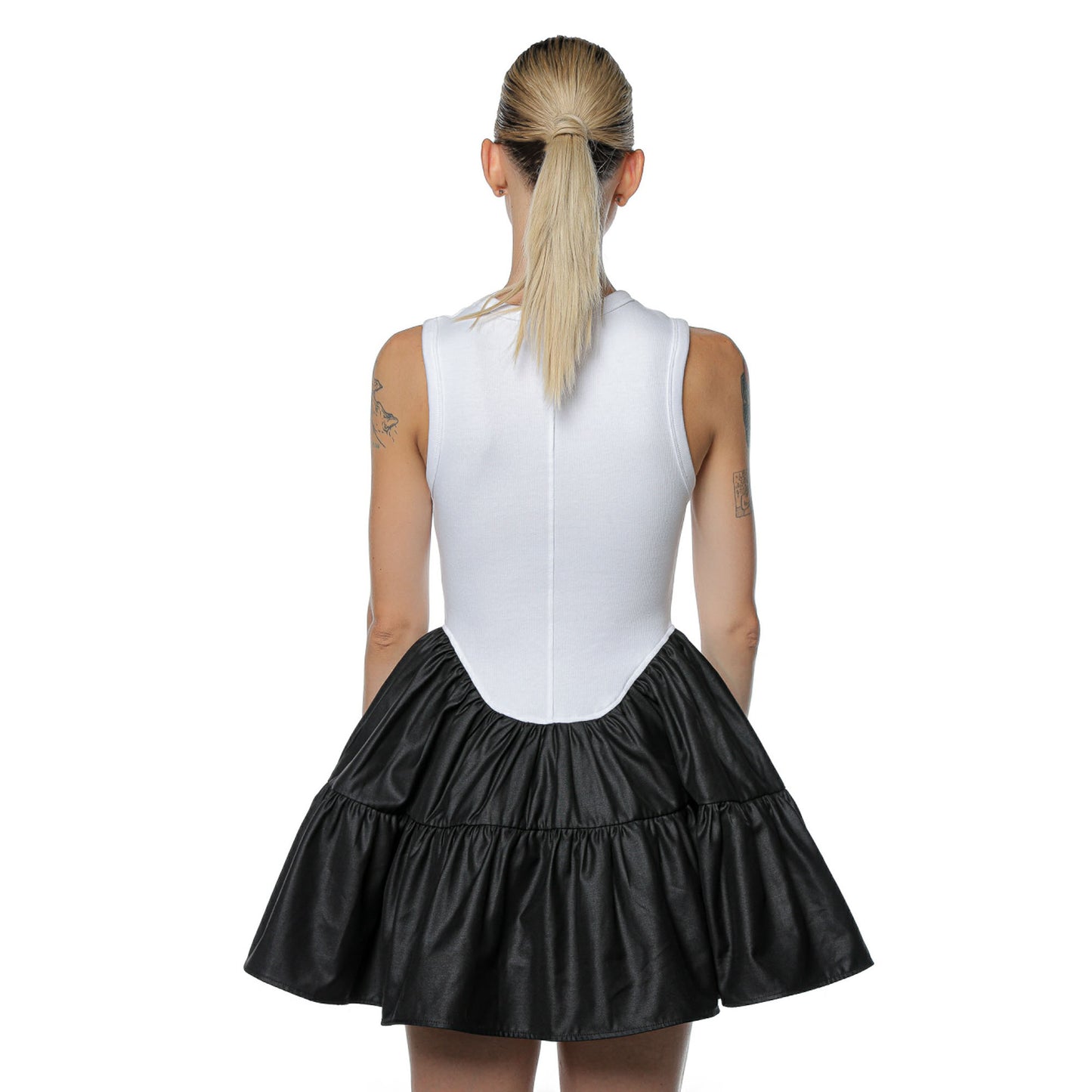 Rochiță Albă Valentine Cu Detalii De Corset