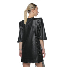 Load image into Gallery viewer, Hibrid Tshirt Dress With Padded Shoulders
