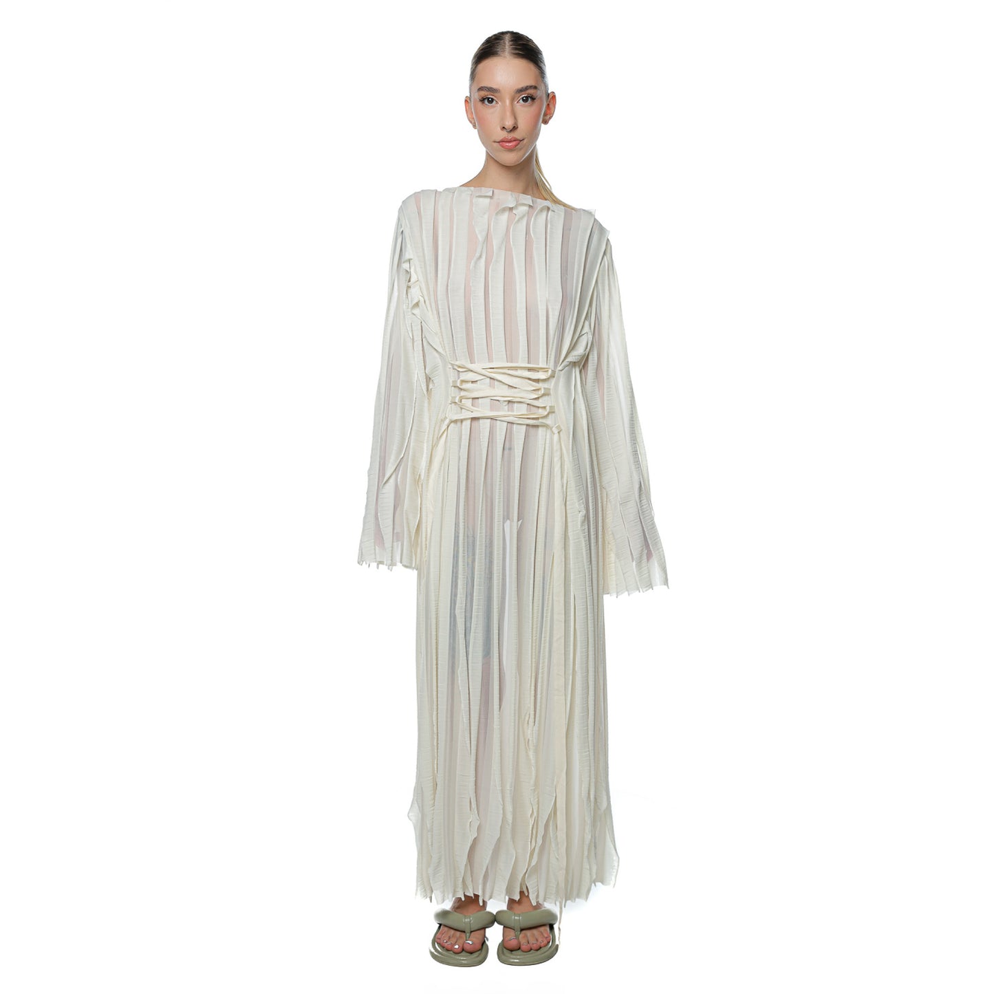 Rochie Wave Bej Off Shoulder