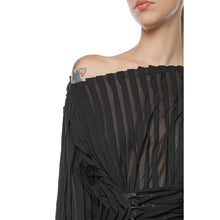 Load image into Gallery viewer, Rochie Wave Negru Off Shoulder
