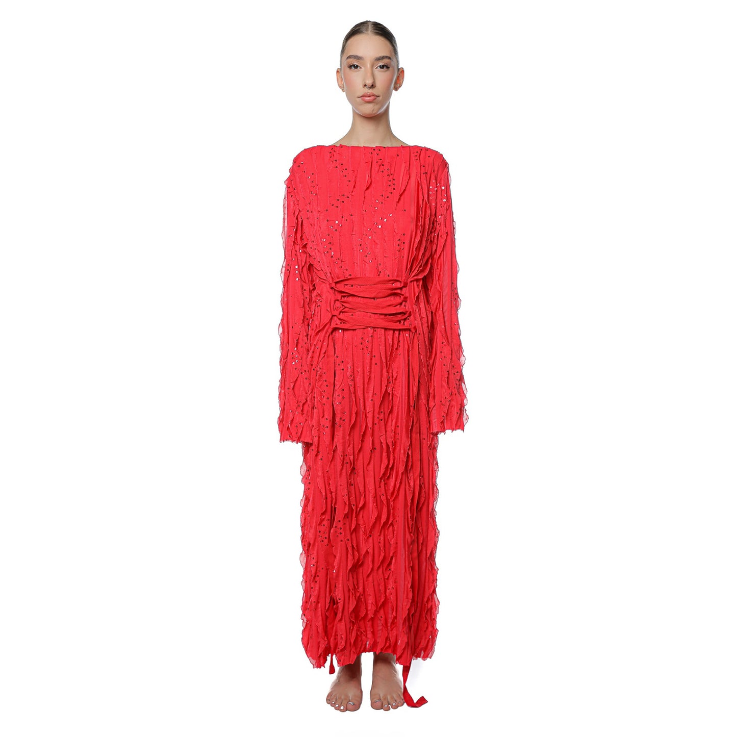 Rochie Wave Rosu Off Shoulder