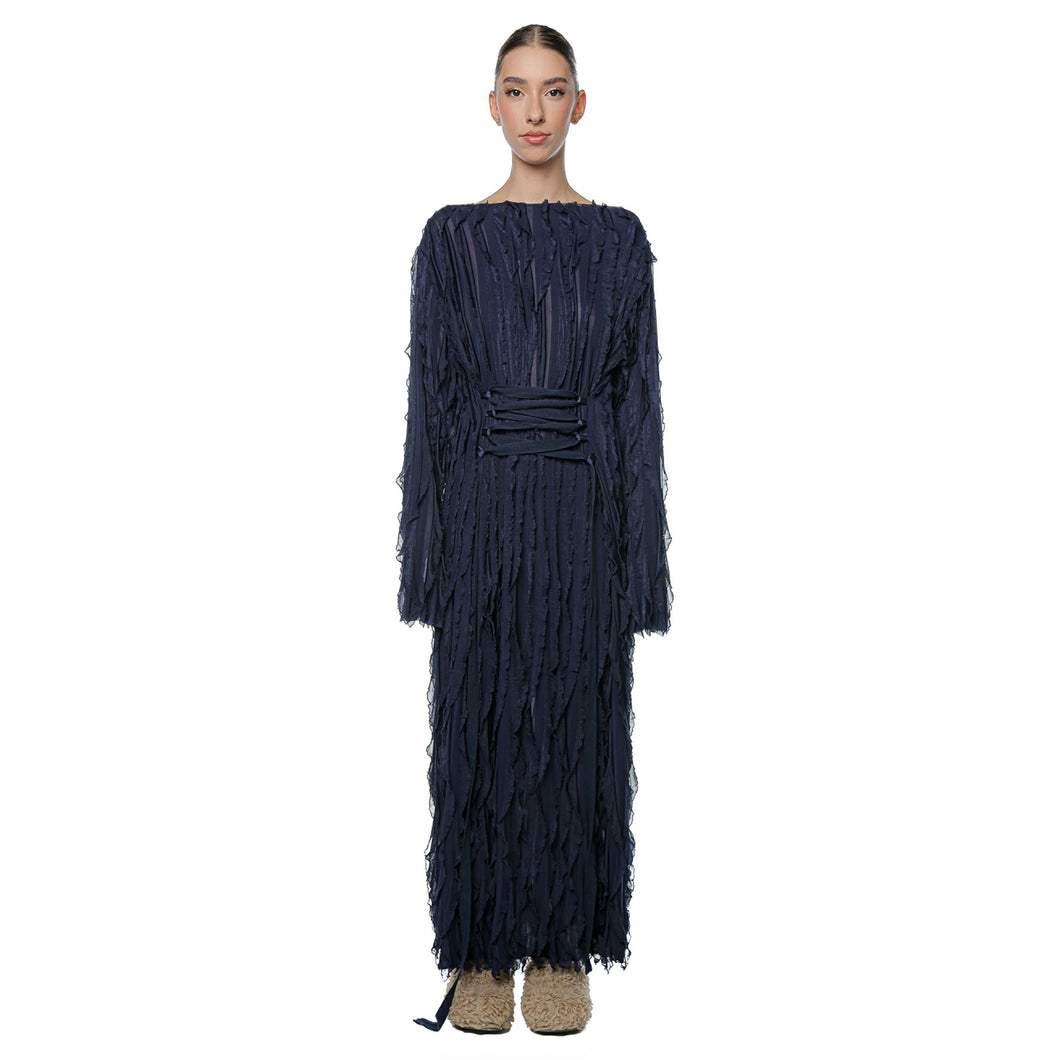 Rochie Wave Bleumarin Off Shoulder