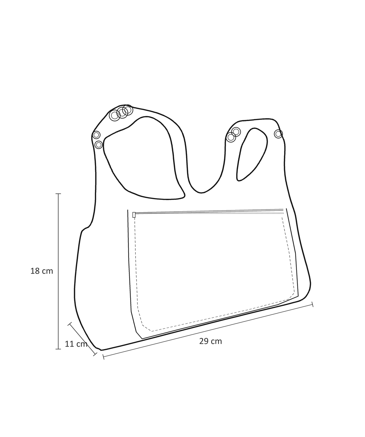 City Rush Bag dimensions: height 18 cm, width 29 cm, depth 11 cm
