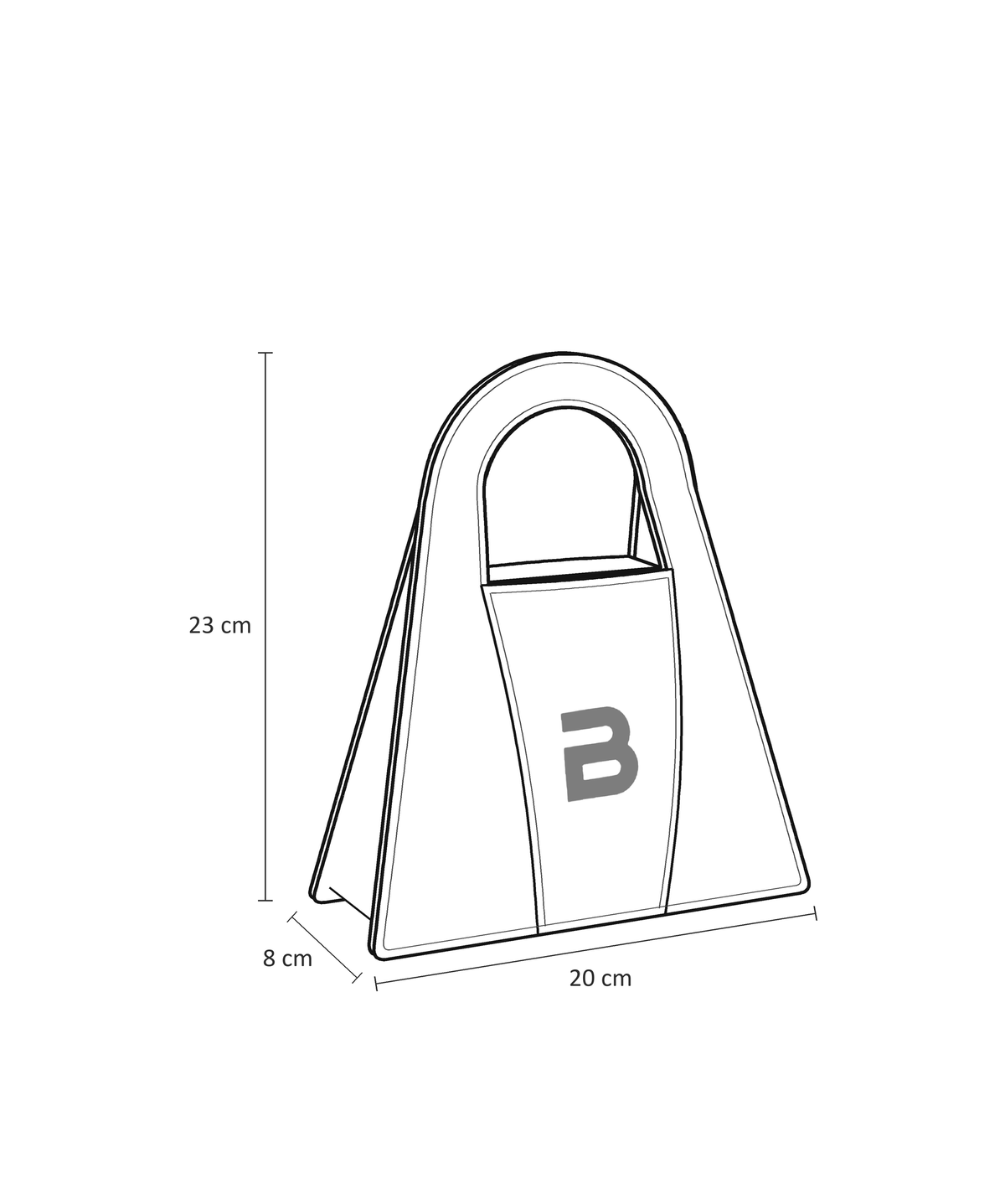 Minnie Lock Bag dimensions: height 23 cm, width 20 cm, depth 8 cm