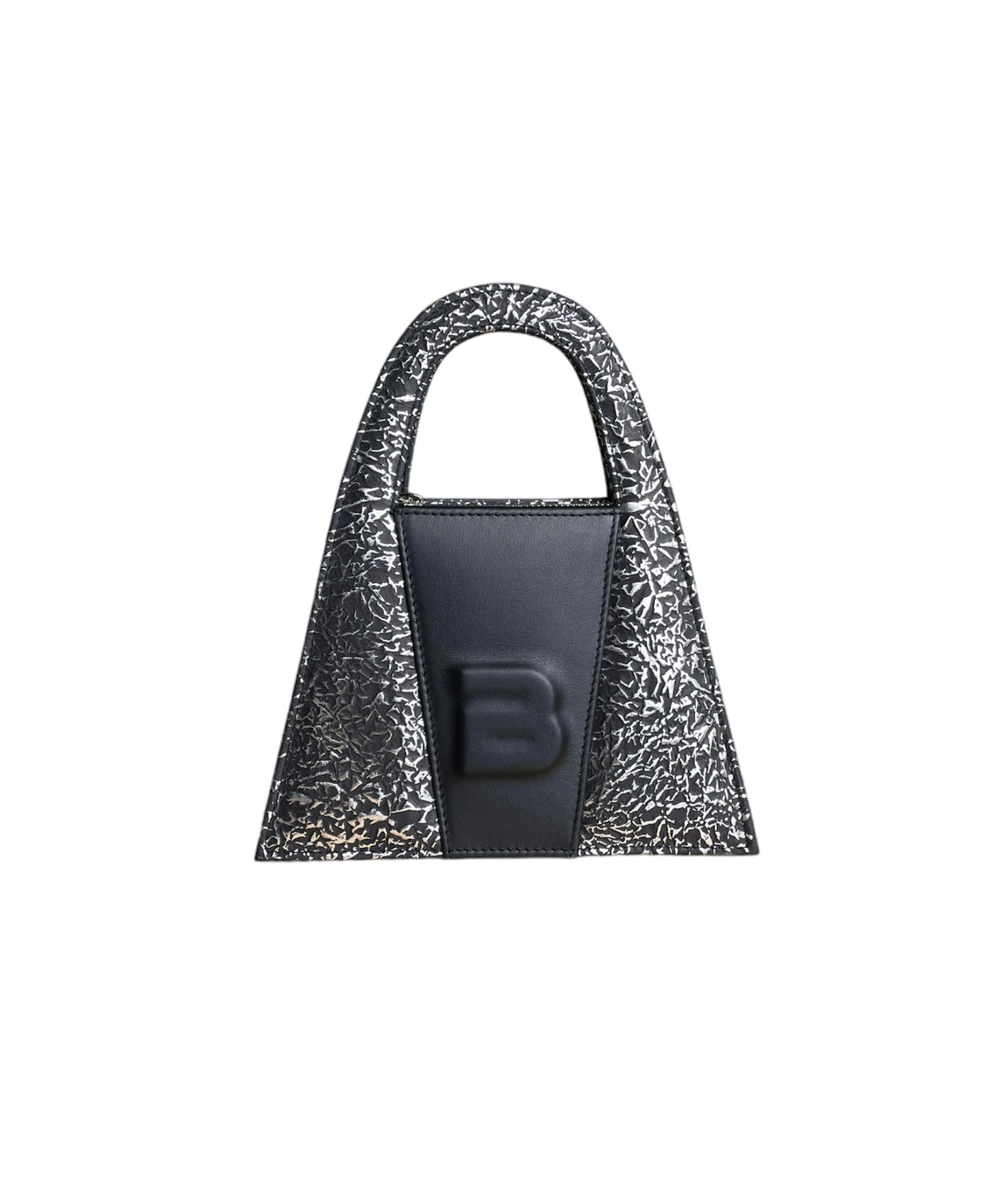 Cyberpunk Black Leather Minnie Lock Bag - LIMITED EDITION
