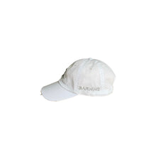Load image into Gallery viewer, White Light Denim Distressed Cap
