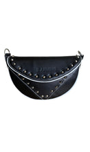 Load image into Gallery viewer, Genuine Leather Black &amp; White Moon Bag
