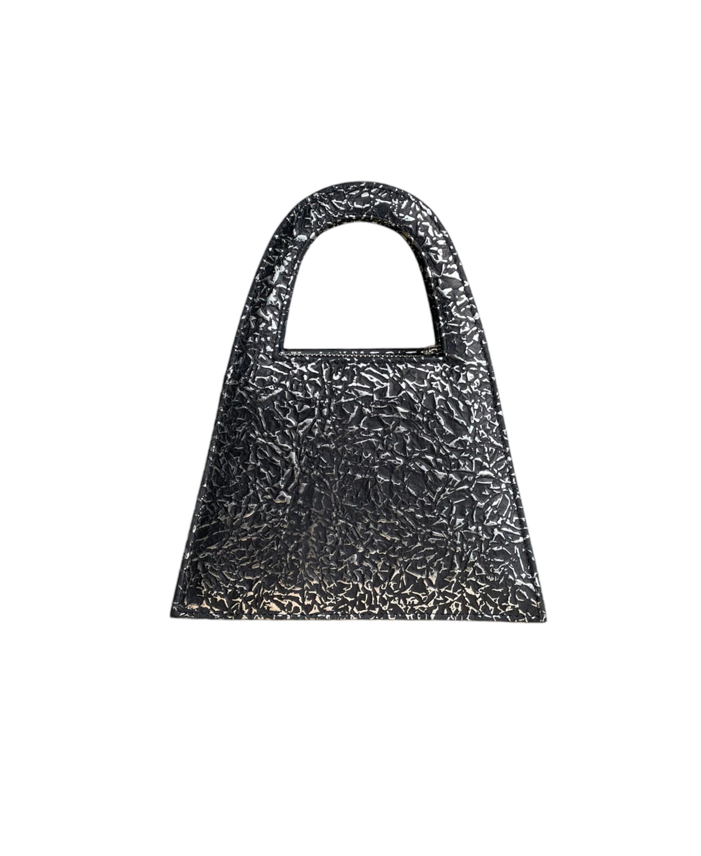 Cyberpunk Black Leather Minnie Lock Bag - LIMITED EDITION