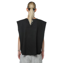Load image into Gallery viewer, Top Unisex Negru Boxy Cu Print
