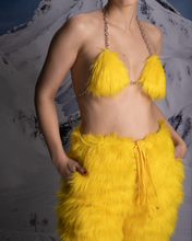 Load image into Gallery viewer, Unisex Yellow Faux Fur Pants
