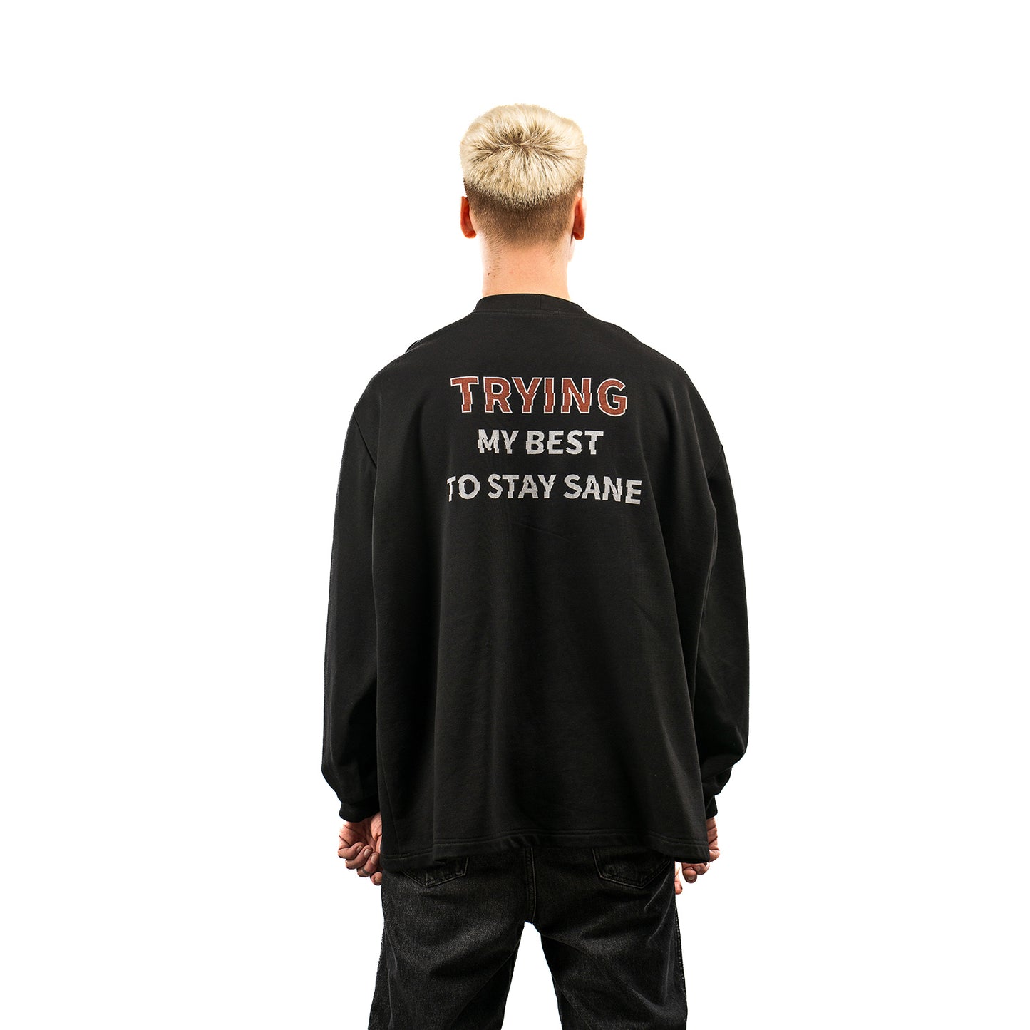 Oversized Unisex Printed Cotton Sweater