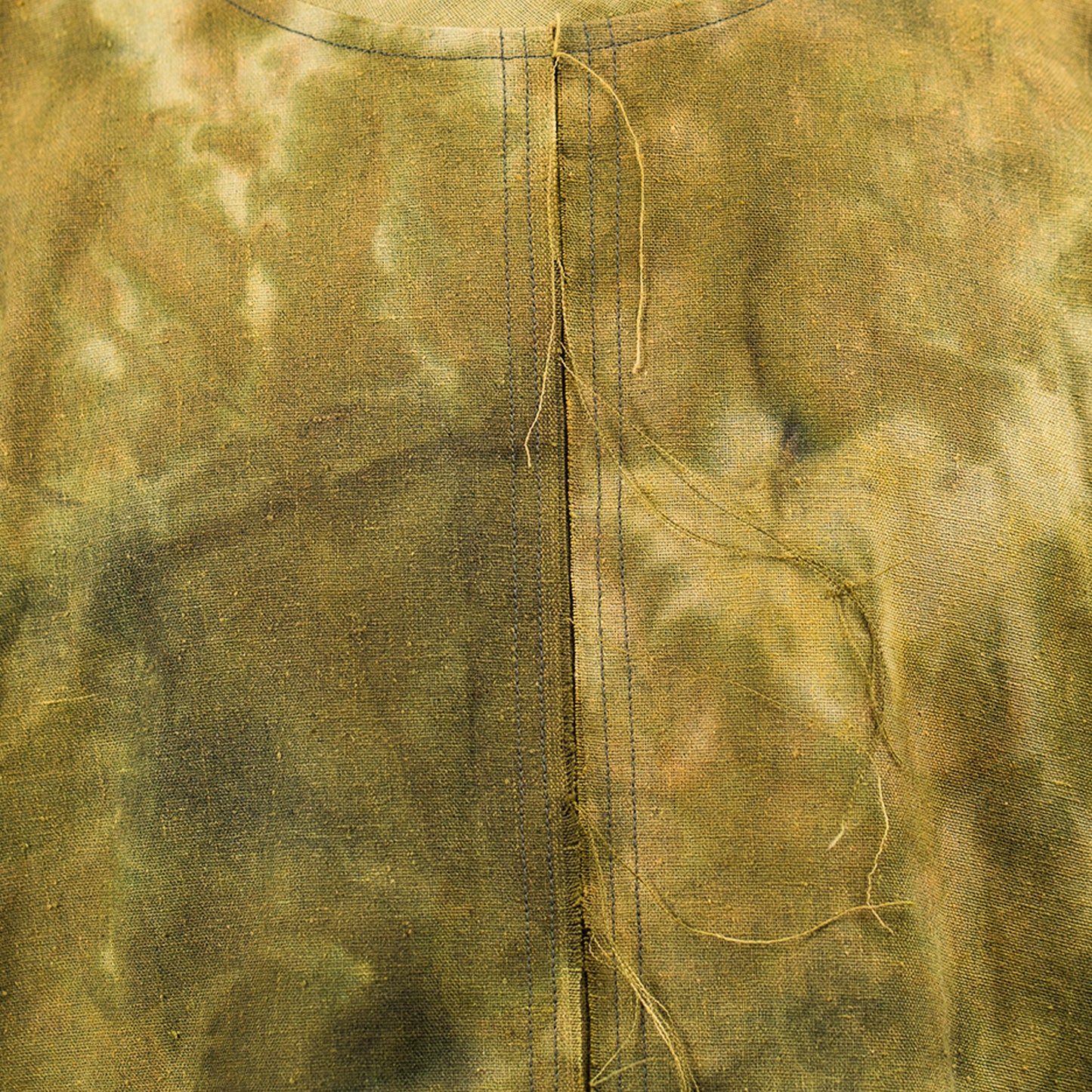 Olive Tie Dyed Linen Unisex T-shirt