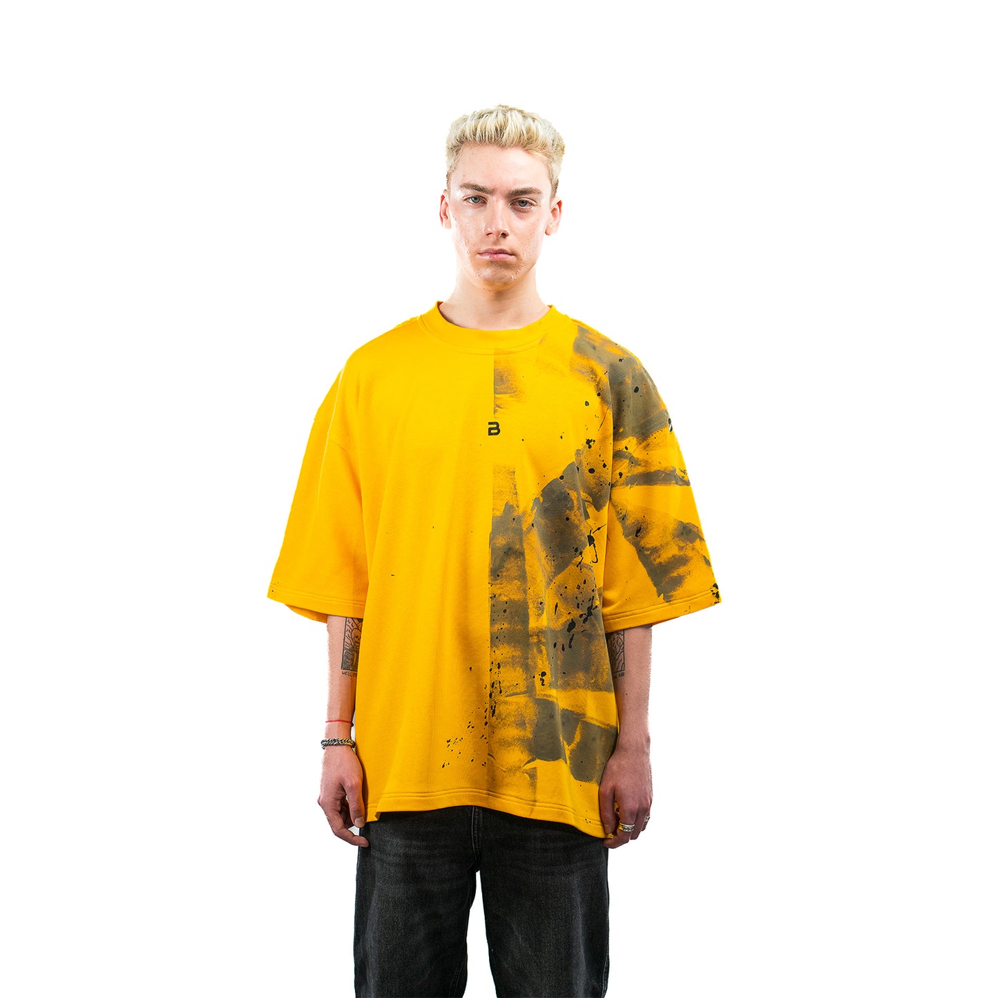 Yellow Cotton Unisex T-shirt - Painted Version