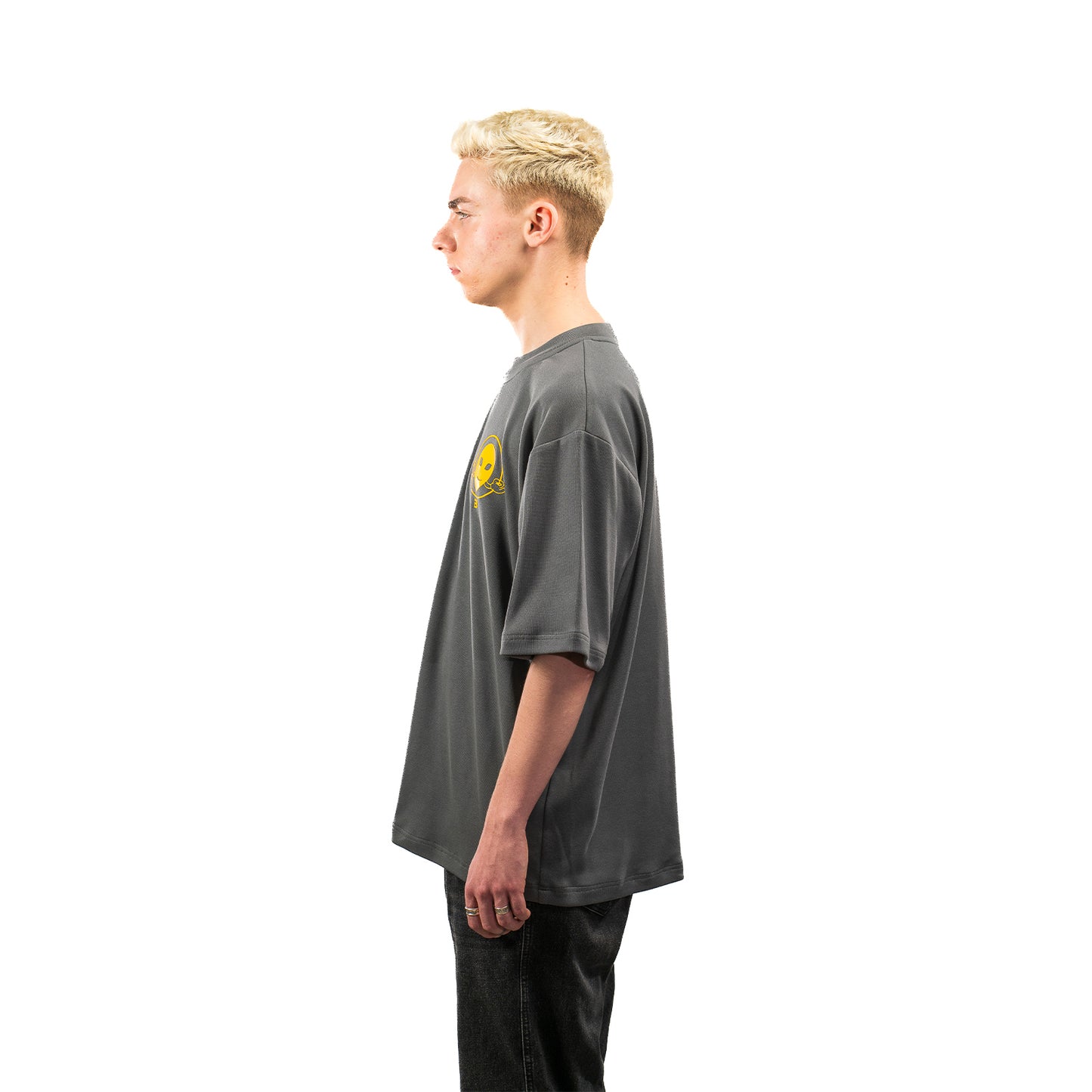 Gray Cotton Unisex T-shirt