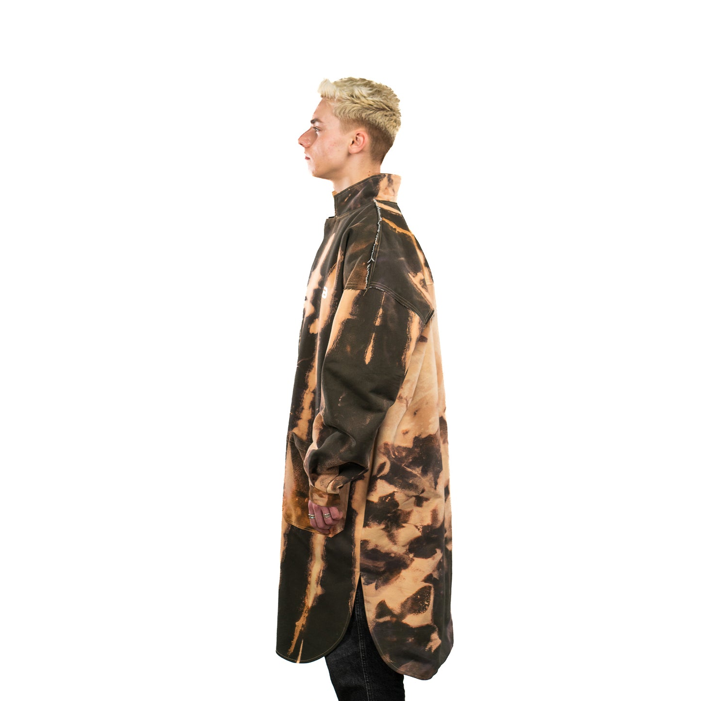 Cotton Tie Dyed Oversized Trench