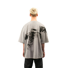 Load image into Gallery viewer, Unisex Gray Cotton T-shirt- Painted Version
