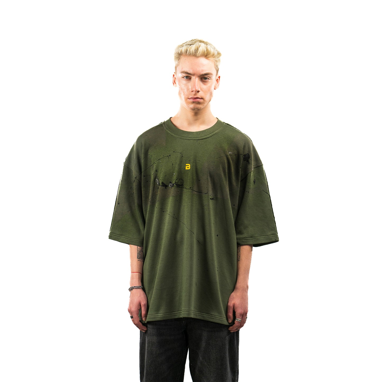 Olive Cotton Unisex T-shirt- Painted version