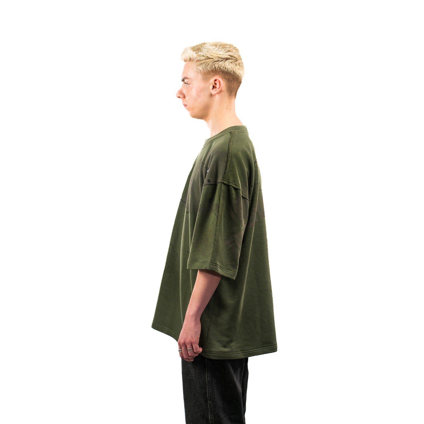 Olive Cotton Unisex T-shirt- Painted version
