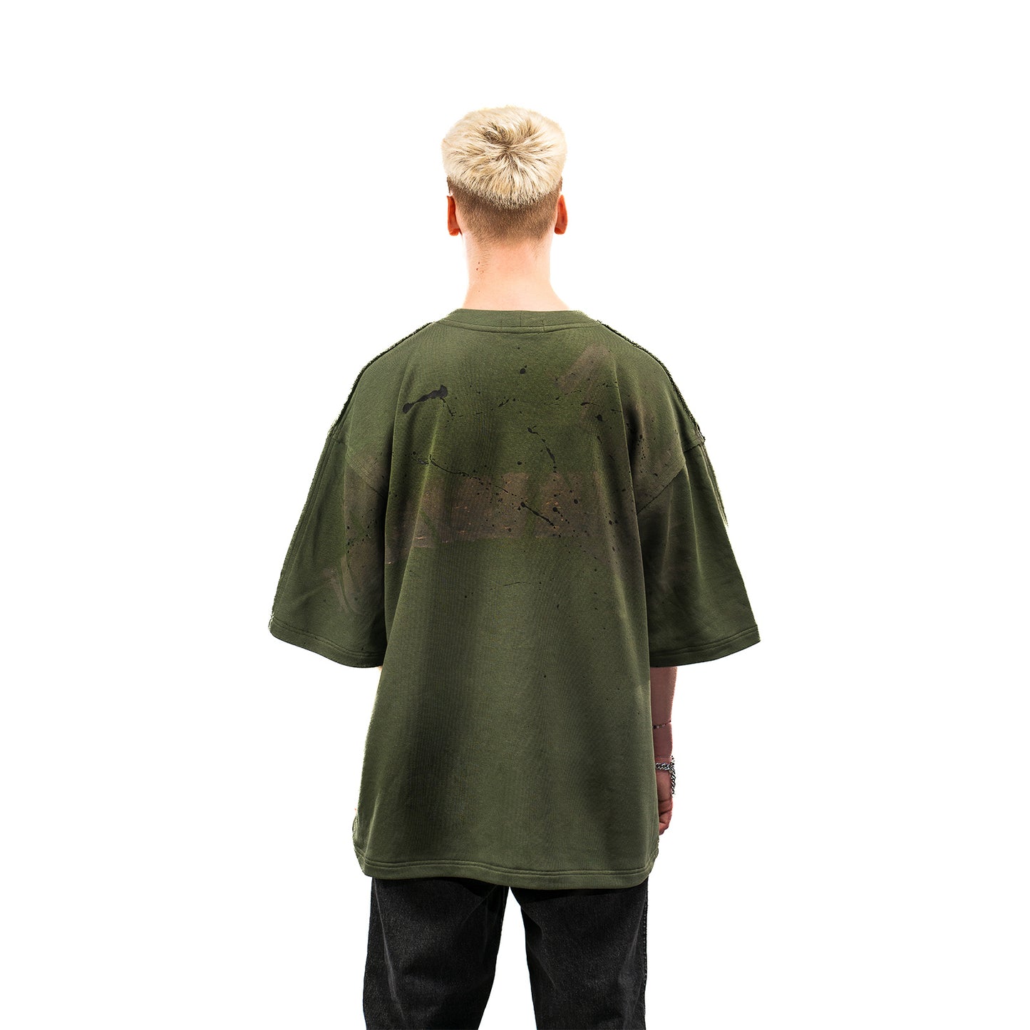 Olive Cotton Unisex T-shirt- Painted version