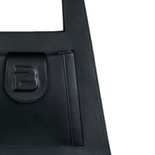 Load image into Gallery viewer, Clean black genuine leather LOCK hand and shoulder bag
