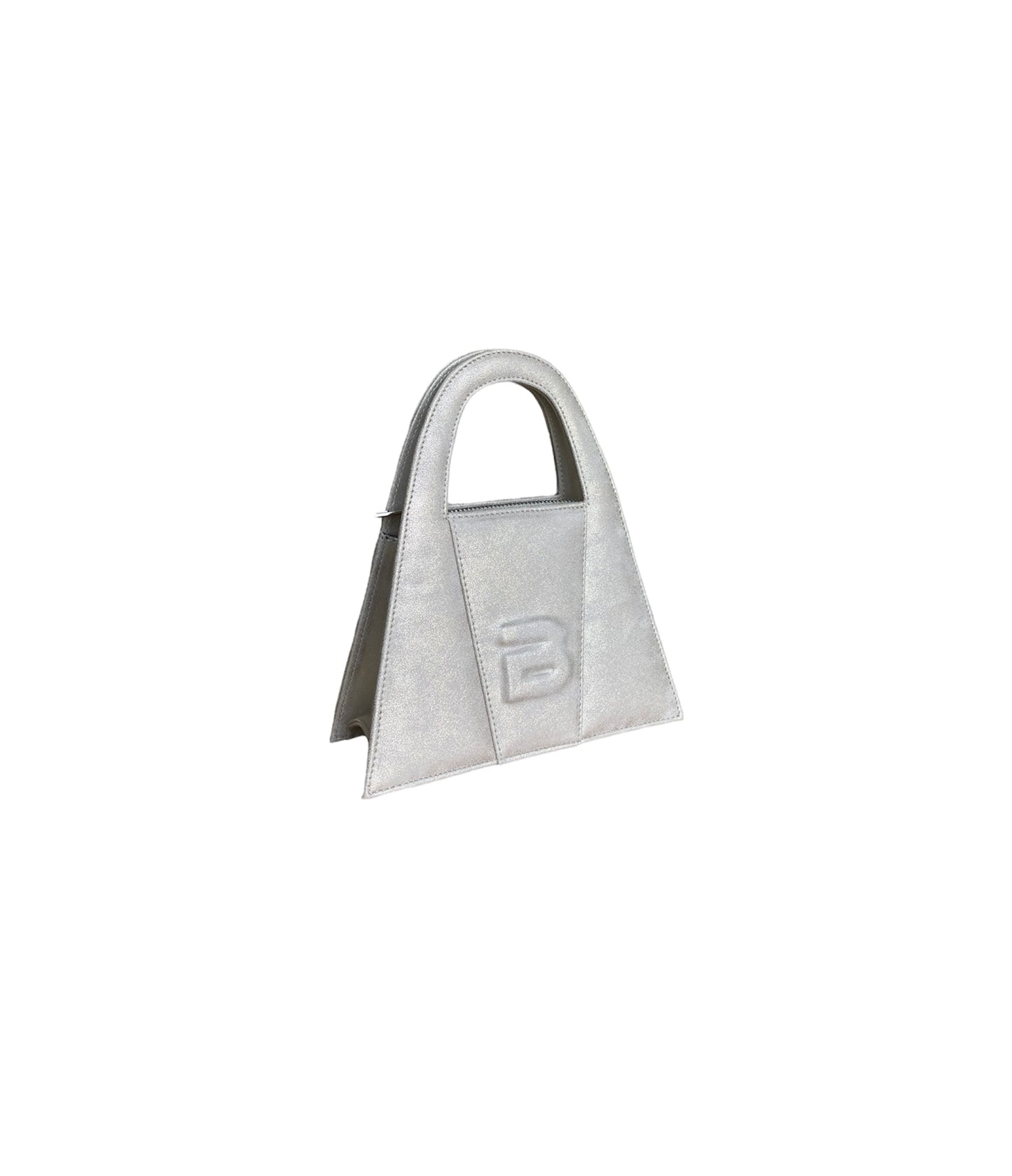 Shiny Patina Faux Leather Minnie Lock Bag