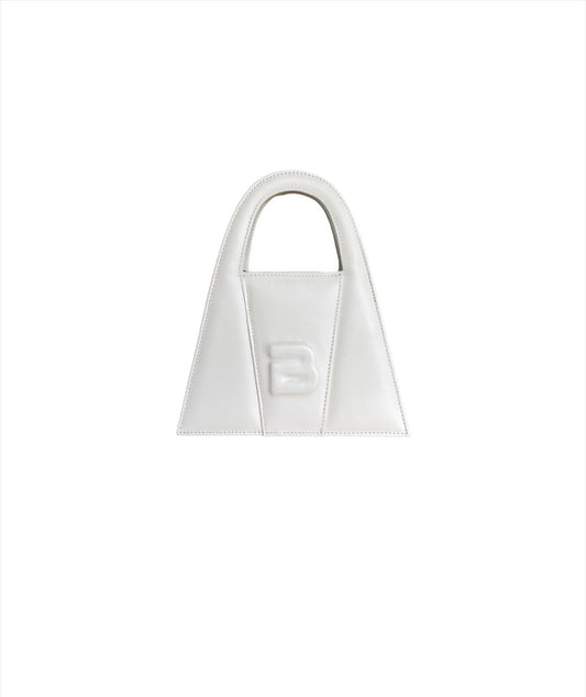 Dirty White Leather Minnie Lock Bag