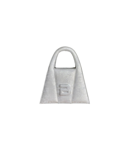 Shiny Patina Faux Leather Minnie Lock Bag