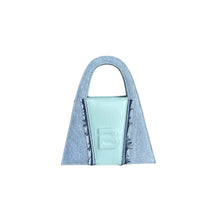 Load image into Gallery viewer, Denim And Baby Blue Leather Minnie Lock Bag
