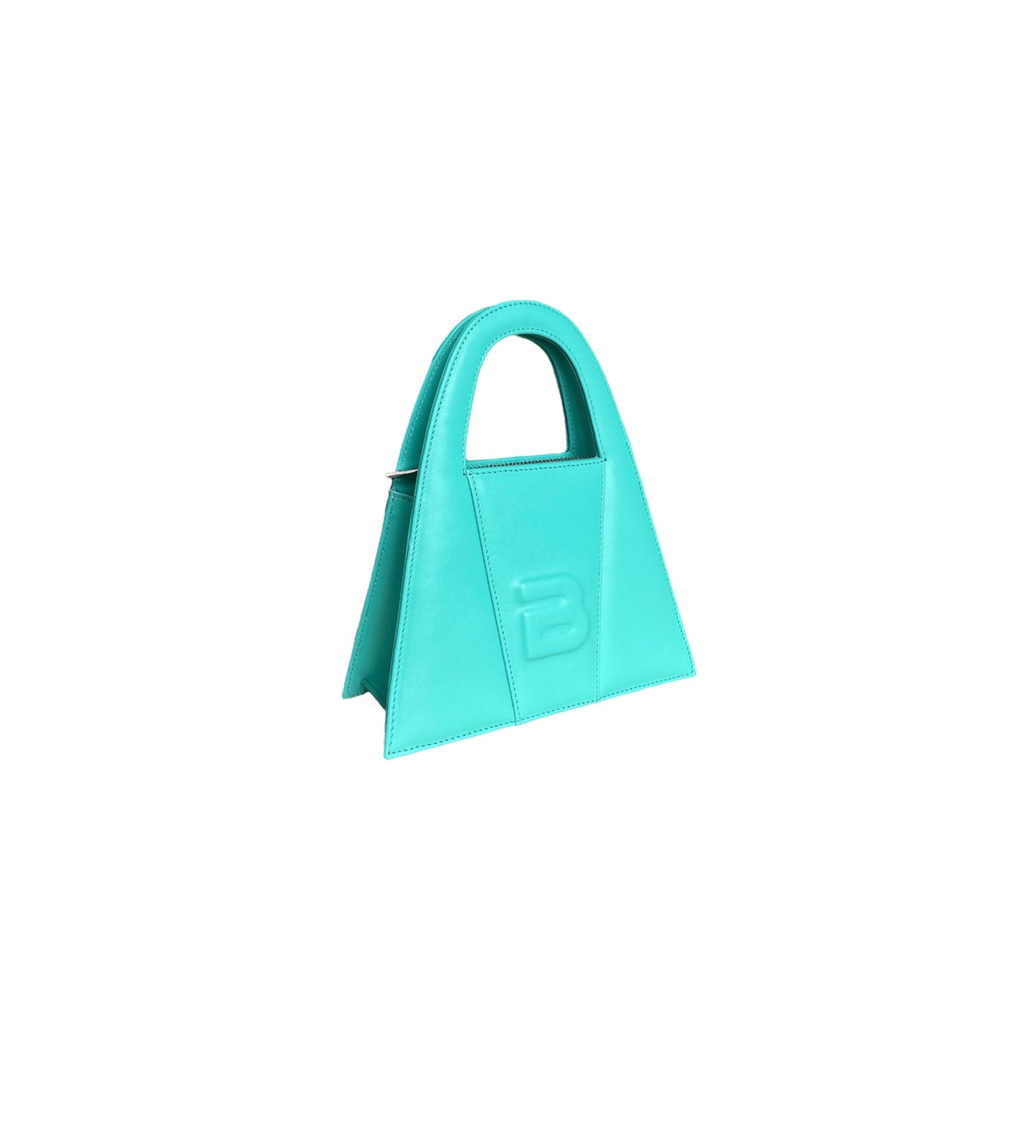 Turquoise Leather Minnie Lock Bag