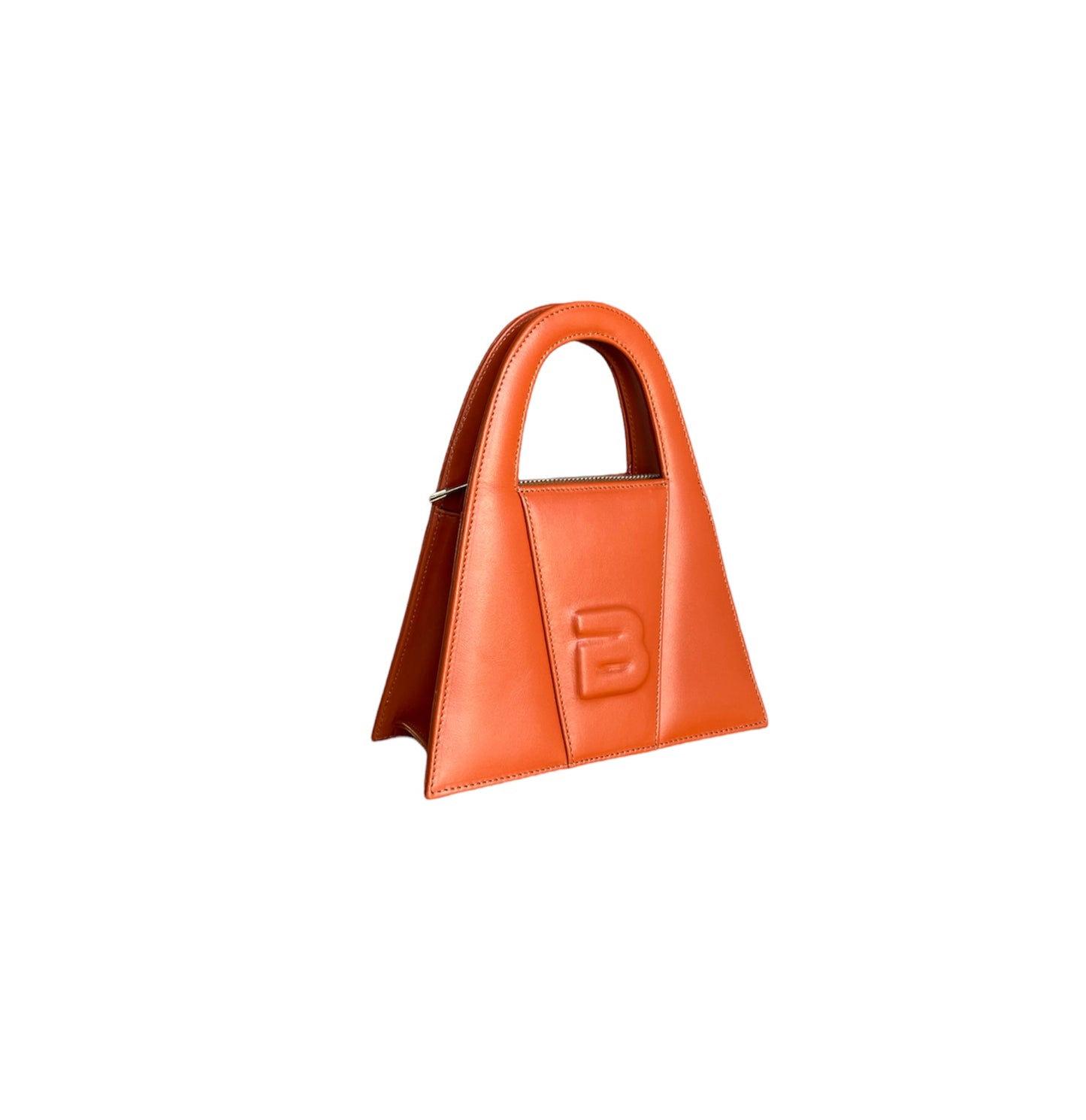 Caramel Brown Leather Minnie Lock Bag