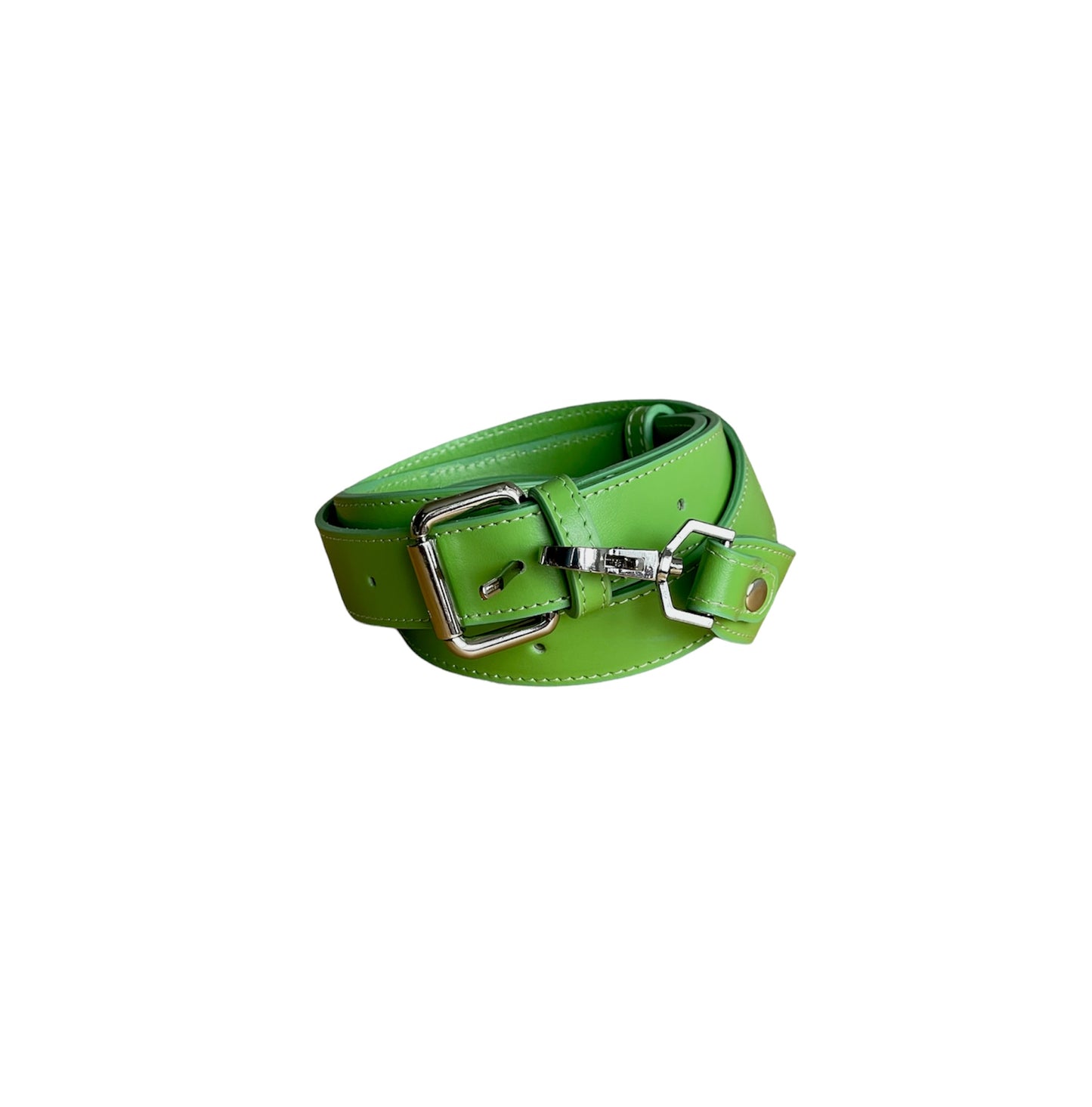 Grass Green Leather Minnie Lock Bag