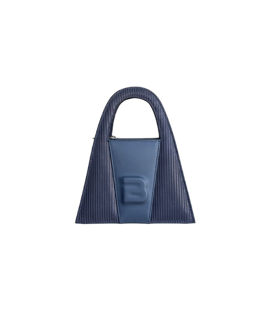 Special Edition Navy Blue Waterproof Leather Minnie Lock Bag
